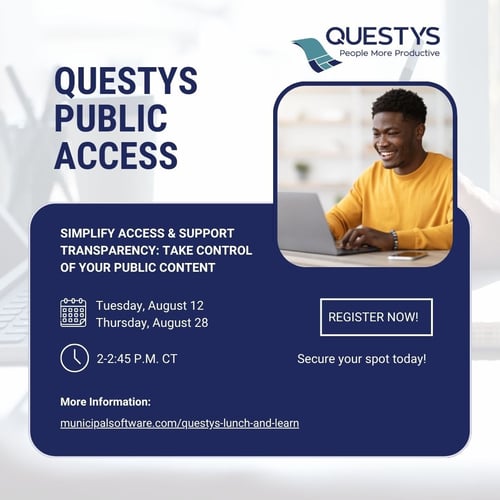 Questys August Lunch and Learn: Questys Public Access