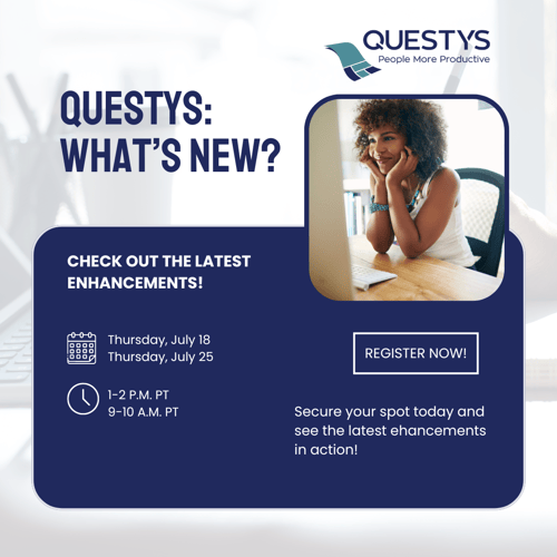Questys What's New? July lunch and learn