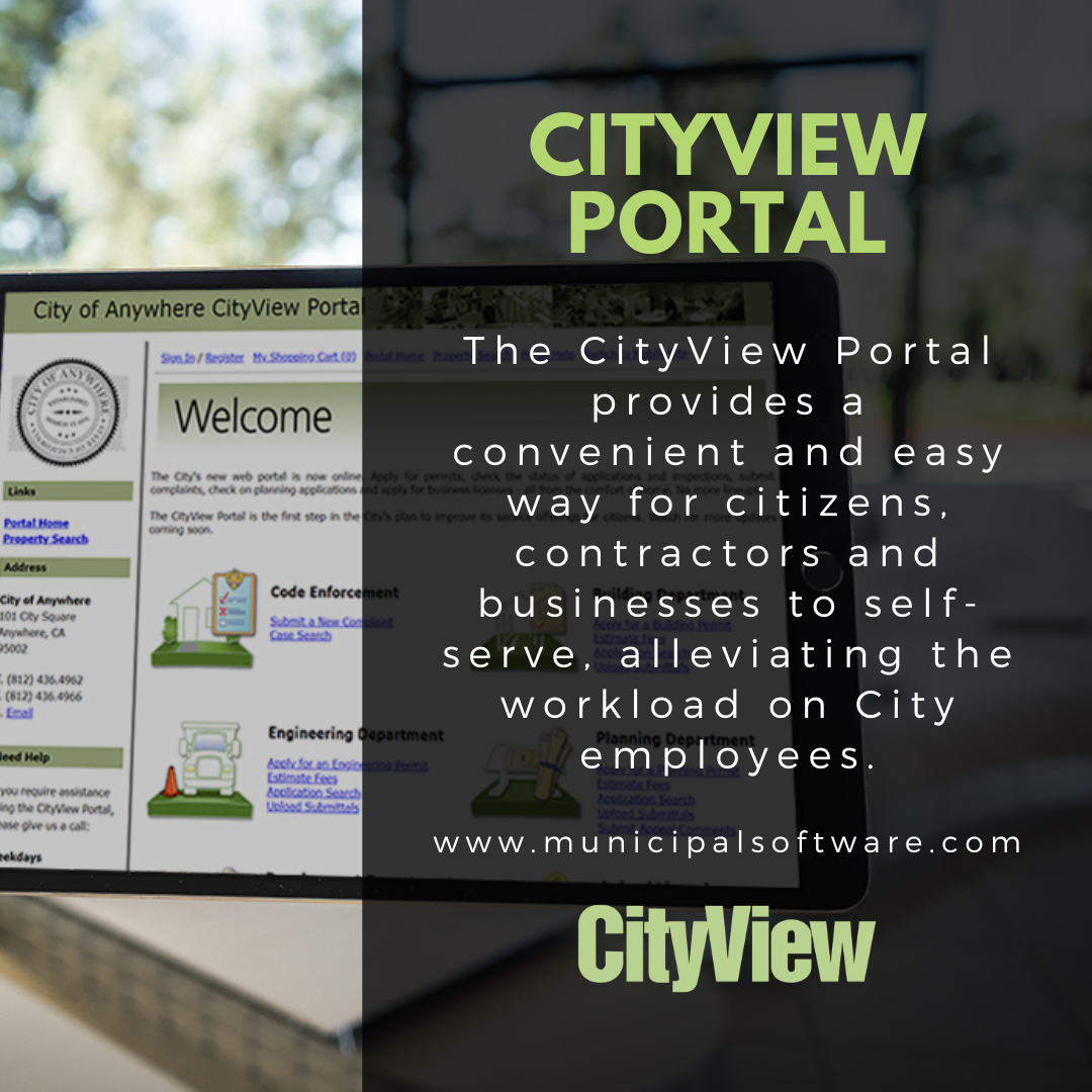 Cityview Software Provide citizen self-service options with the CityView Portal